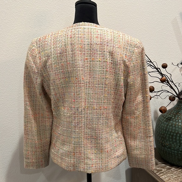 Laura Scott Tweed Blazer - Size 8P - Picture 6 of 8